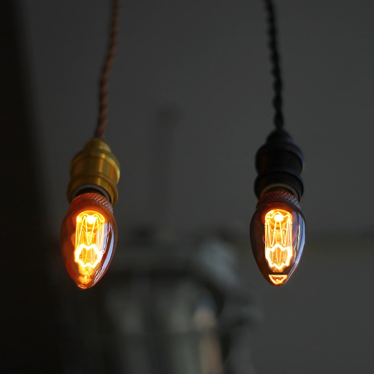 E17ノスタルジア シャンデリアゴールド(調光器対応) | エジソンバルブ