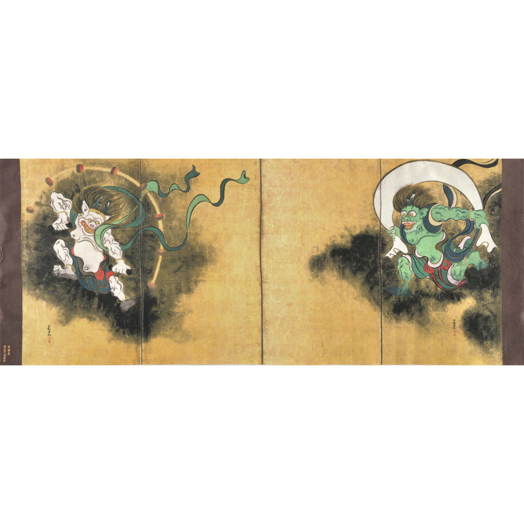 手ぬぐい「風神雷神図屏風」（化粧箱付） | 手ぬぐい,永楽屋細辻伊兵衛