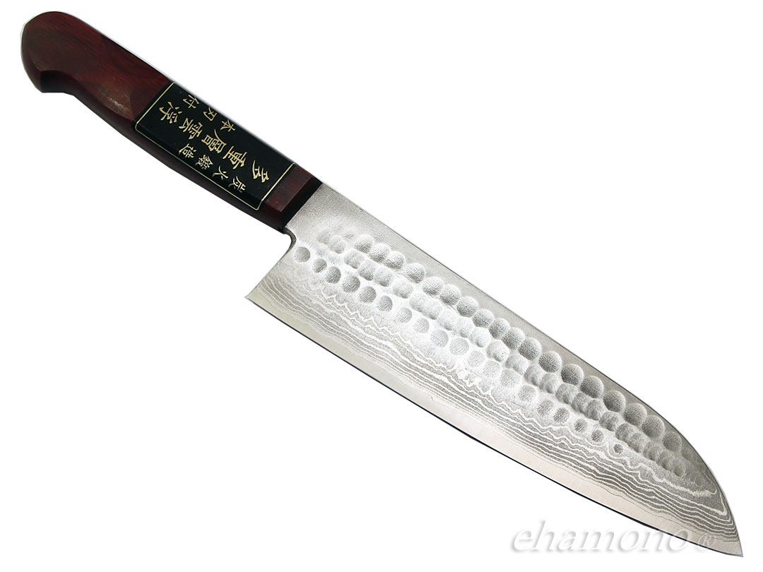 島谷秀一作 V金10号多層鋼鎚目 三徳包丁