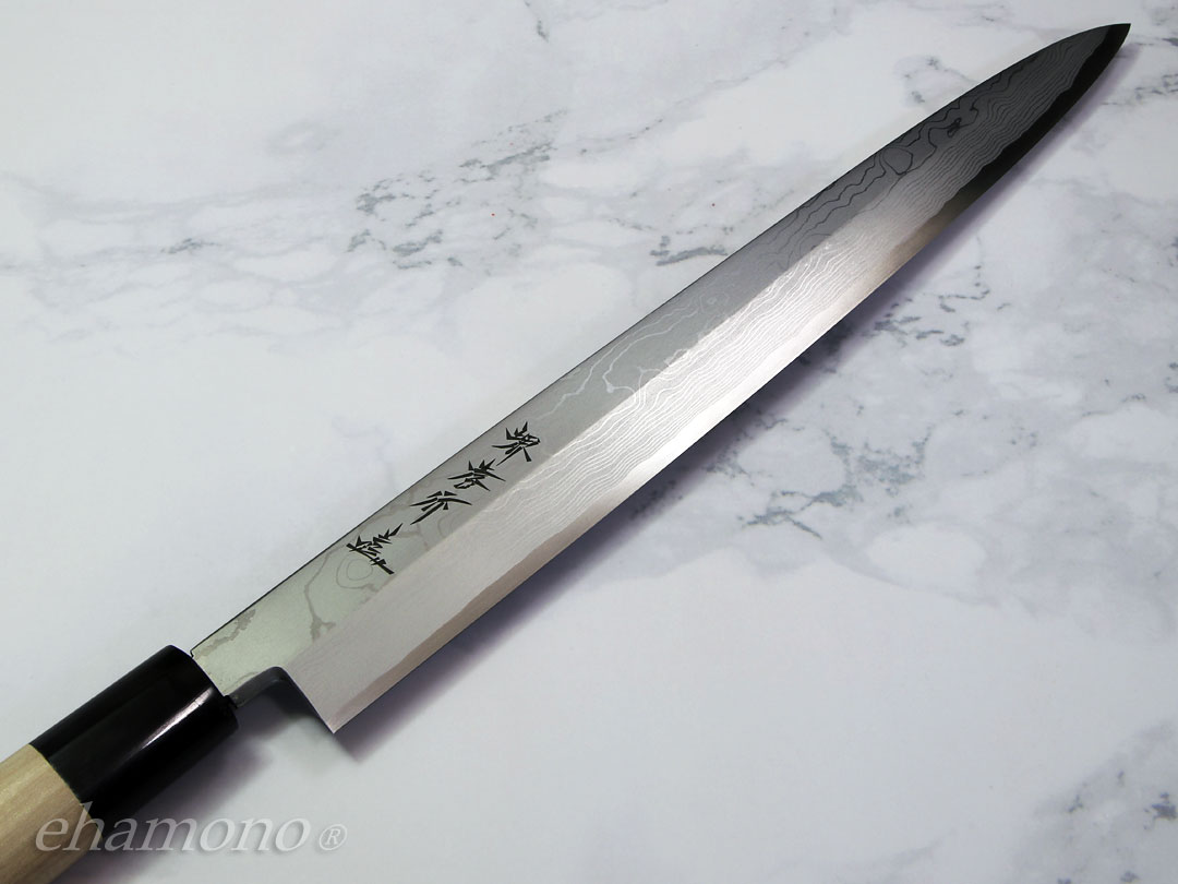 堺孝行 うずしお 白2鋼ダマスカス 柳刃300