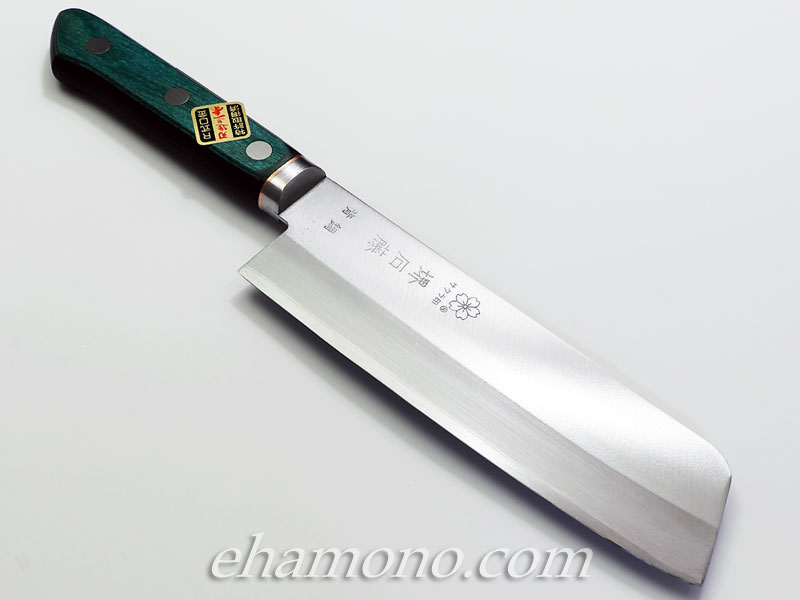 堺石藤 青鋼（あおこう） 本割込 薄刃型包丁