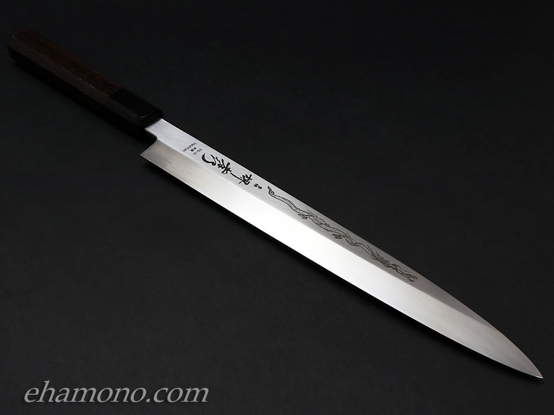 堺孝行 V金10号（VG10）本焼 柳刃包丁300 龍入