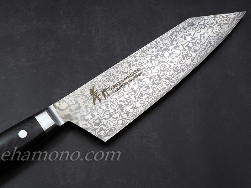 堺孝行 コアレスダマスカス 剣型（切付）牛刀190 ブラックマイカルタ