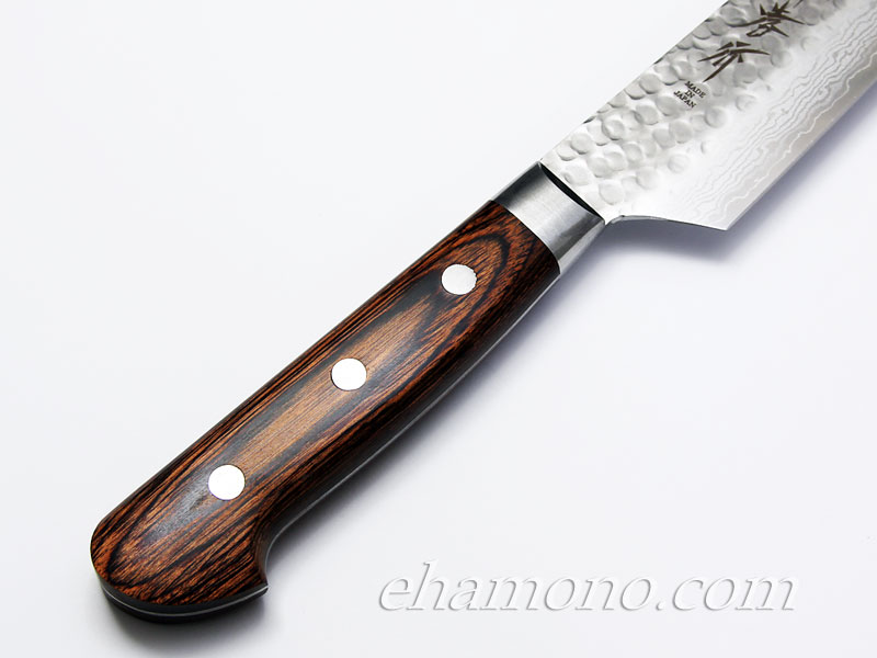 V金10号割込 ダマスカス17層鎚目 切付柳刃270