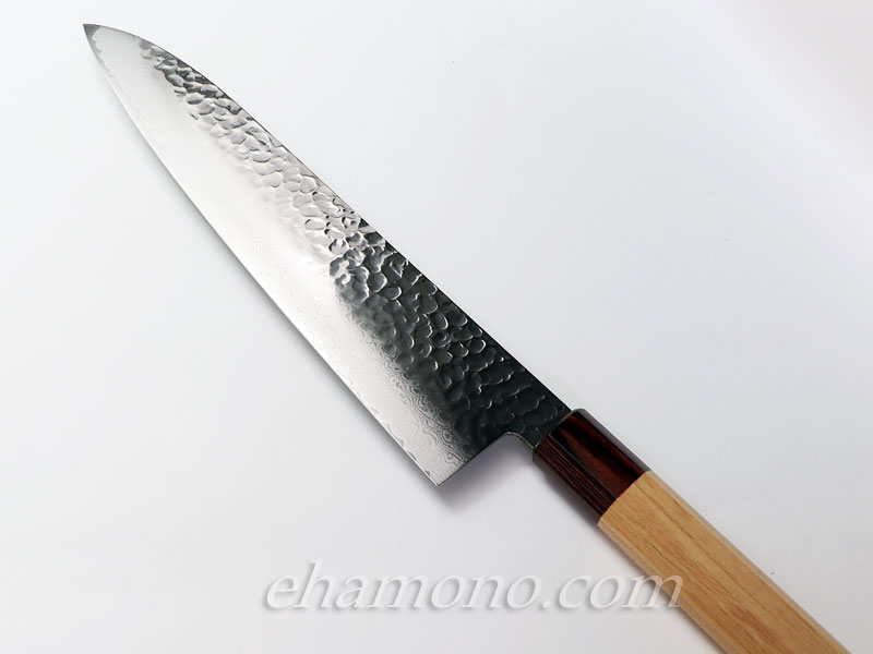 堺孝行 V金10号ダマスカス33層鎚目 和牛刀240