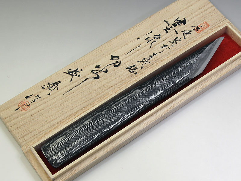 藤廣作「青鋼墨流し 切出小刀」