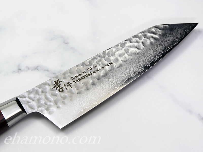 堺孝行 33層槌目ダマスカス 剣型三徳（切付三徳）160mm 【即日出荷品】