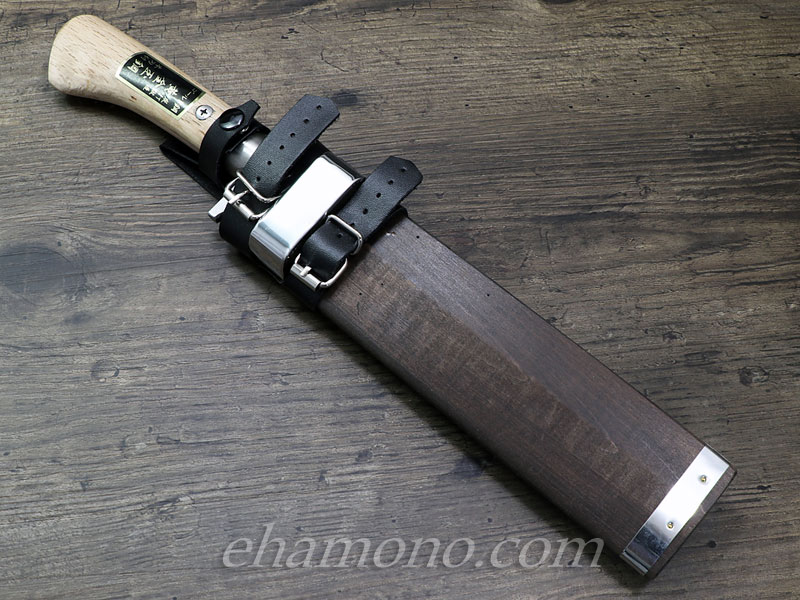 播州鍛冶・島谷秀一作【V金10号ダマスカス 猪 剣鉈210】