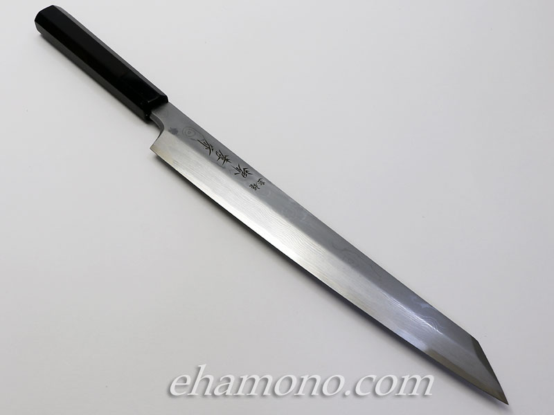堺孝行 青龍 青二鋼ダマスカス 切付柳刃270
