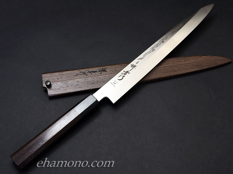 堺孝行 V金10号（VG10）本焼 柳刃包丁270 龍入