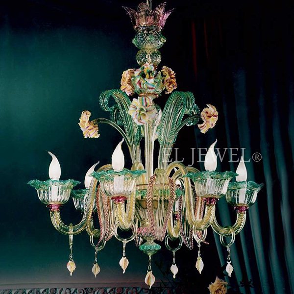 VENICE ARTE】ヴェネチアンシャンデリア「Doria」8灯(φ870×H800mm