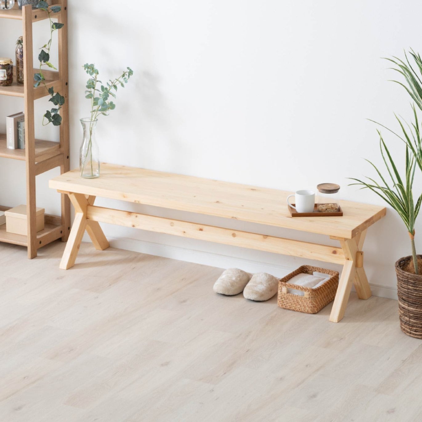 ダイニングベンチ ヒノキ天然木 座面木 檜 NG 150 ベンチ｜家具の通販