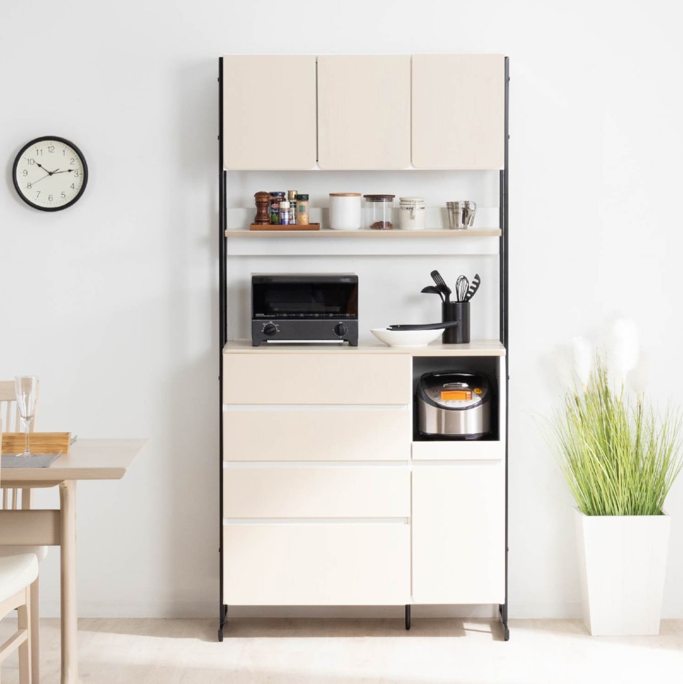 幅90］ デクレア ｜ 収納 食器棚 キッチンボード