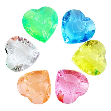 アクリルアイス【ハートダイヤモンド蛍光クリアミックス】 1kg | 1