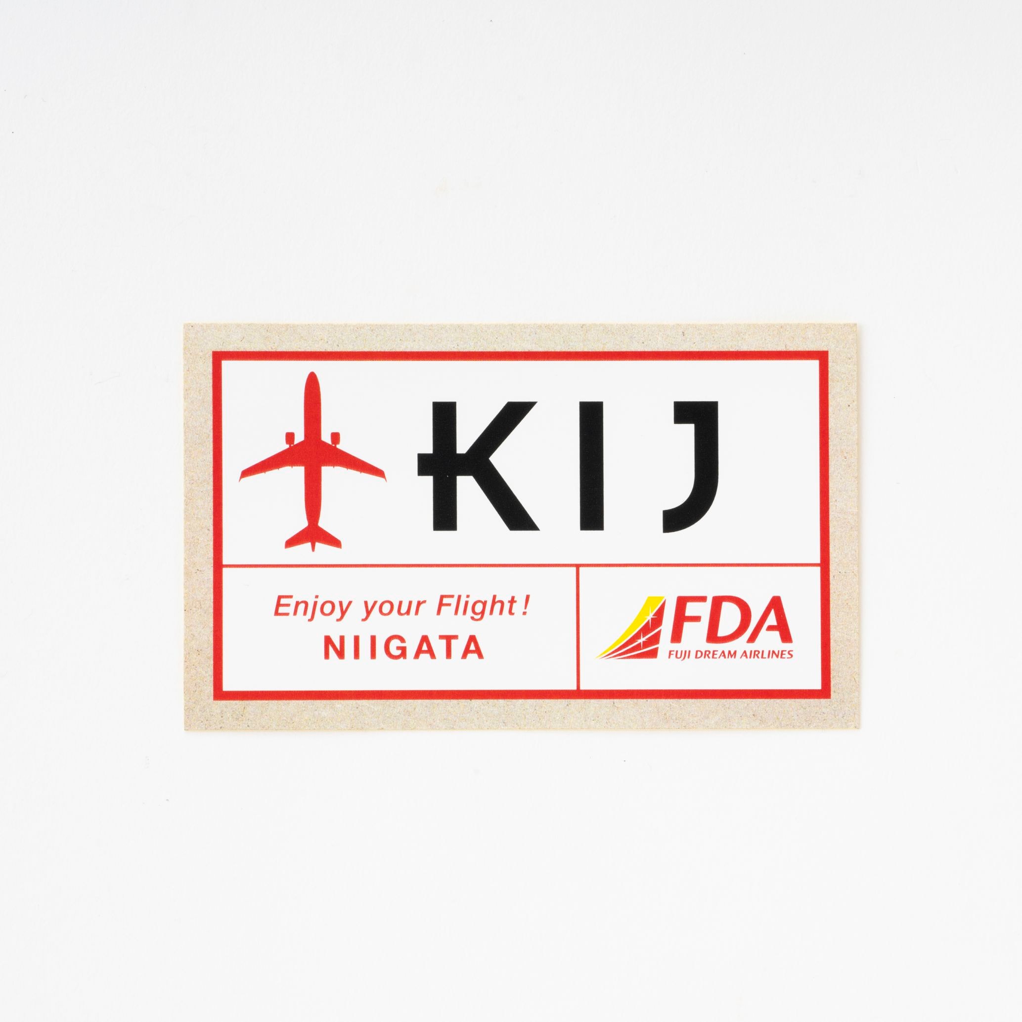 FDA3レターステッカー（KIJ新潟空港）｜FDAショップ