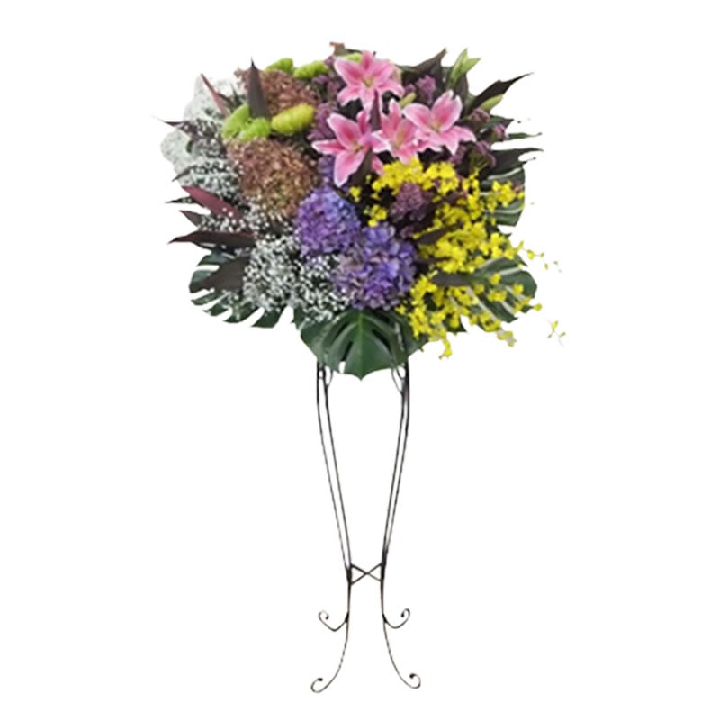 ワンランク上の豪華さ】フラワースタンド（スタンド花） 1段ハイ