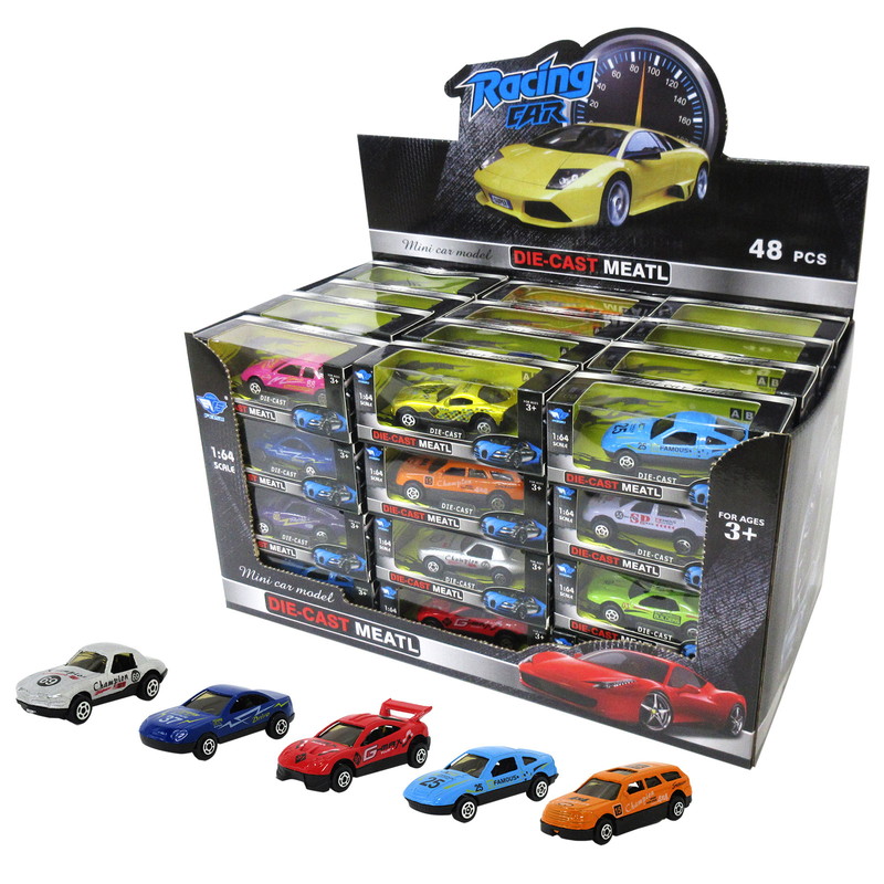 ダイキャスト製 1:64 ミニレーシングカー 12種アソート No.201-061