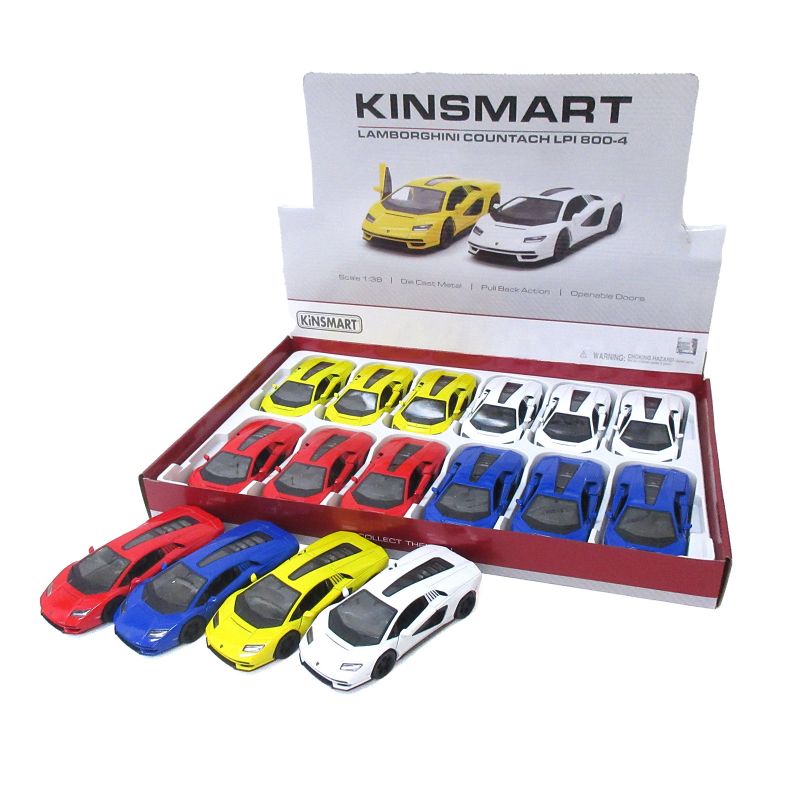 KiNSMART ミニカー 1:38 ランボルギーニ カウンタック LPI800-4 4色