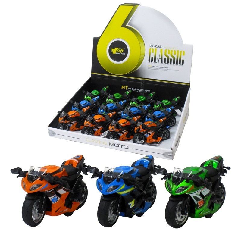 プルバックモーターサイクル GPレーサー 3色アソート No.201-320