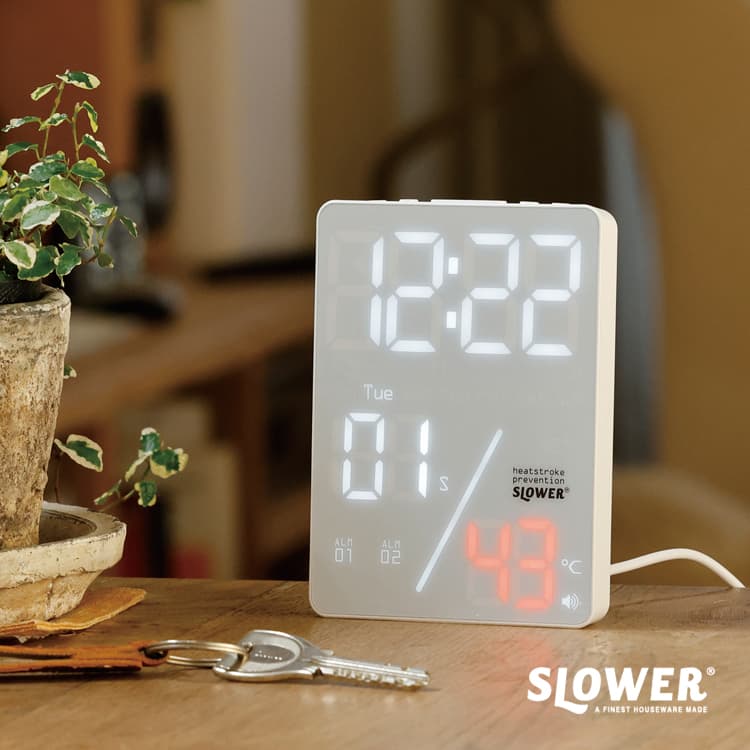 デジタル時計 Led Thermo Alert Clock Azul Ledサーモアラートクロック