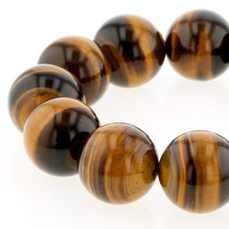 最高級（5A） タイガーアイ ブレスレット20mm玉 No.1 [ 画像現物・一点