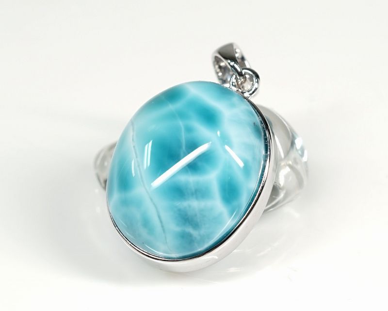 ラリマー ペンダントトップ （18金ホワイトゴールド） No.17