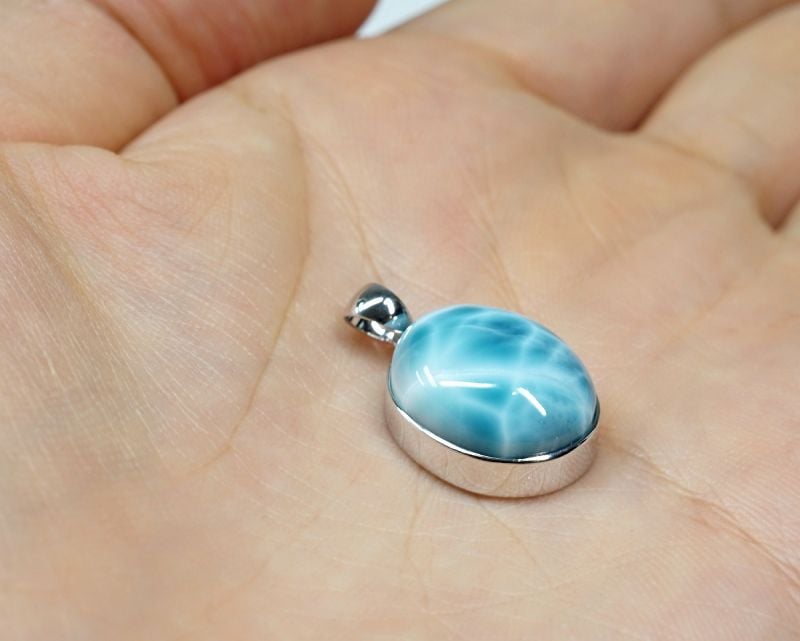 ラリマー ペンダントトップ （18金ホワイトゴールド） No.17