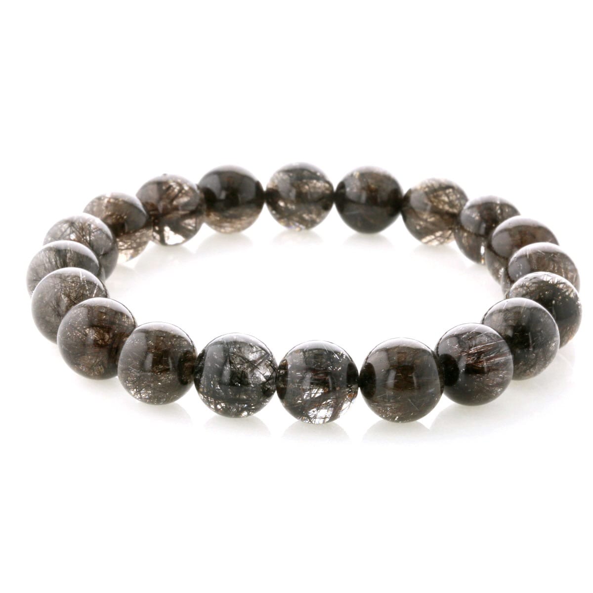 最高級【プレミアム】 ブラックルチル （二酸化チタン）ブレスレット