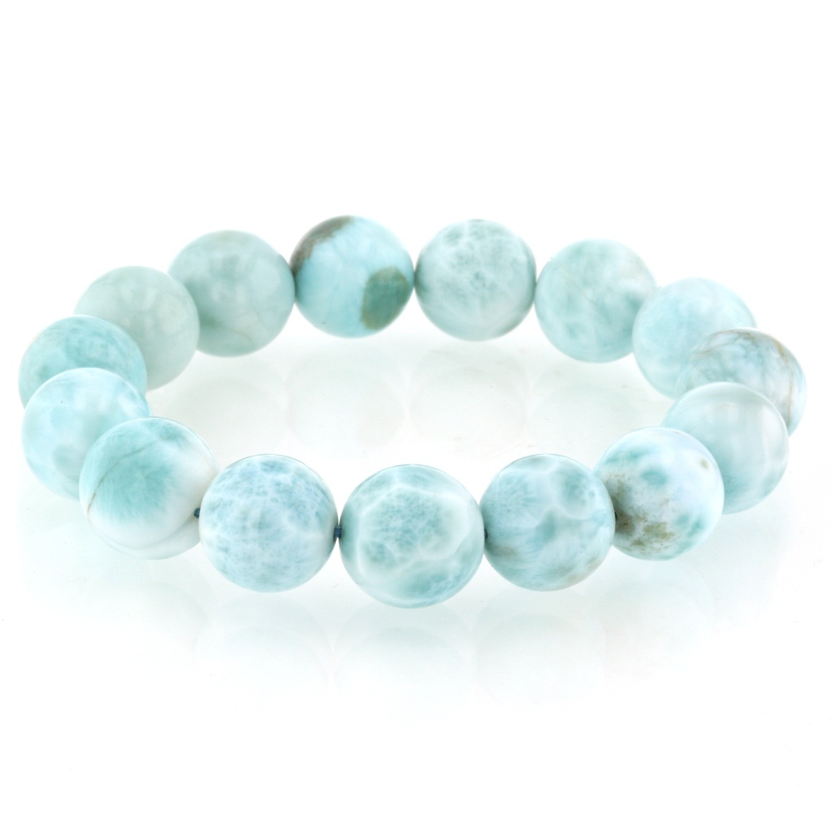 ラリマー ブレスレット 13mm玉 No.48 [ 画像現物・一点物 ] ｜最高級