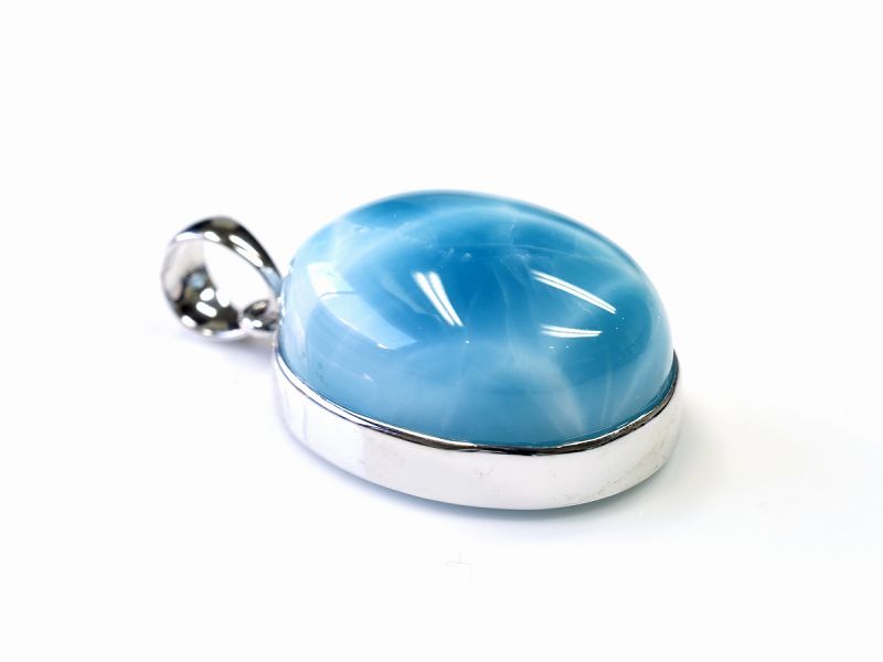 ラリマー ペンダントトップ （18金ホワイトゴールド） No.7 最高級