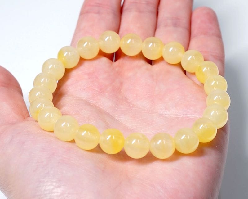 イエロー スミソナイト ブレスレット 9mm玉 No.13 （鑑別書付） 最高級
