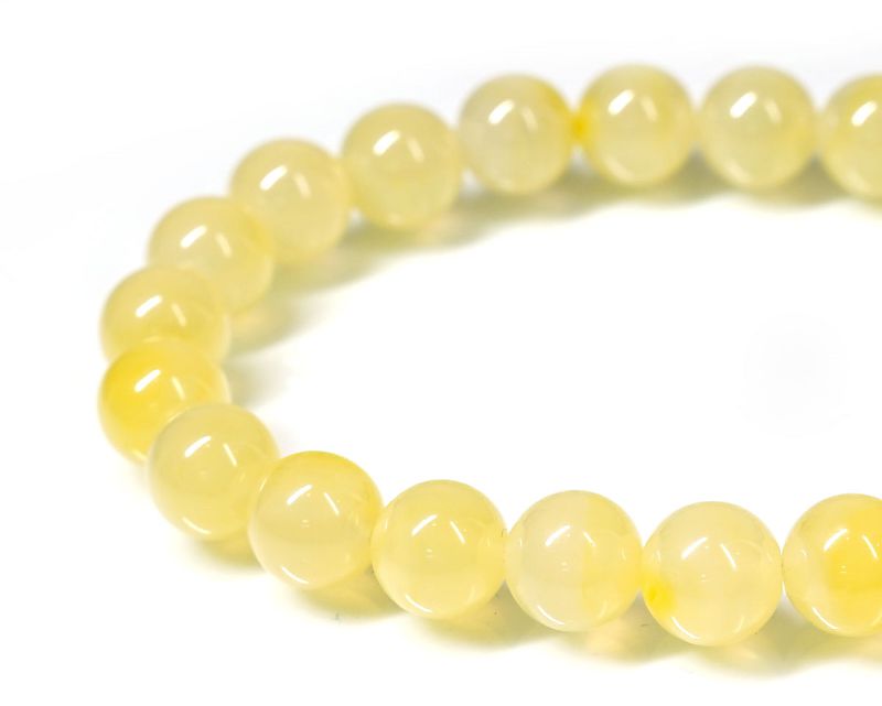 イエロー スミソナイト ブレスレット 9mm玉 No.13 （鑑別書付） 最高級