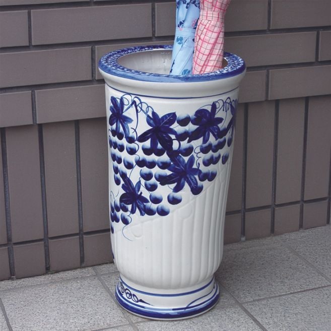 陶器傘立て ブドウ柄｜ファミリー・ライフ公式通販