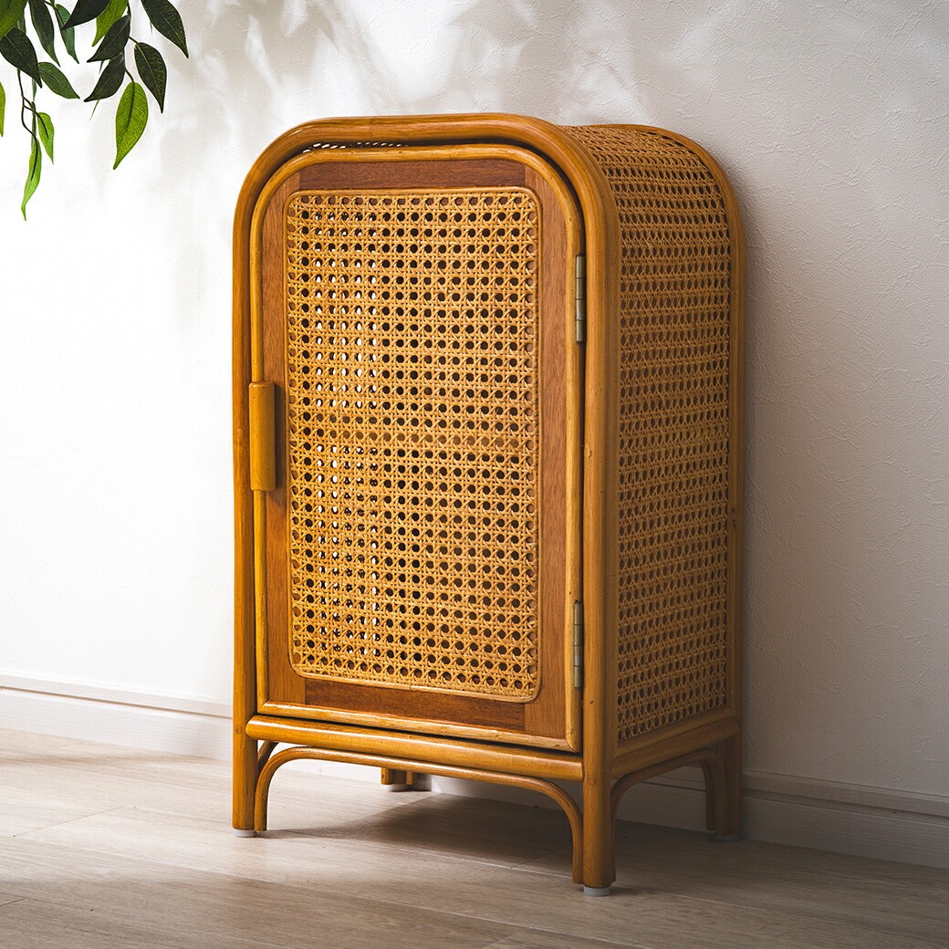 天然籐かごめ編みキャビネット｜ファミリー・ライフ公式通販