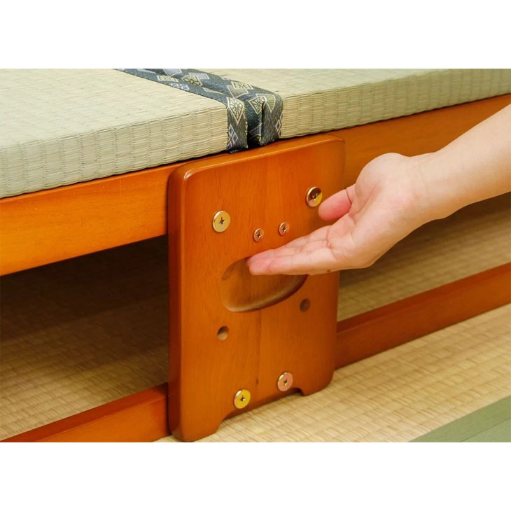 日本製 中居木工 らくらく折りたたみ式畳ベッド ワイド NK-2710