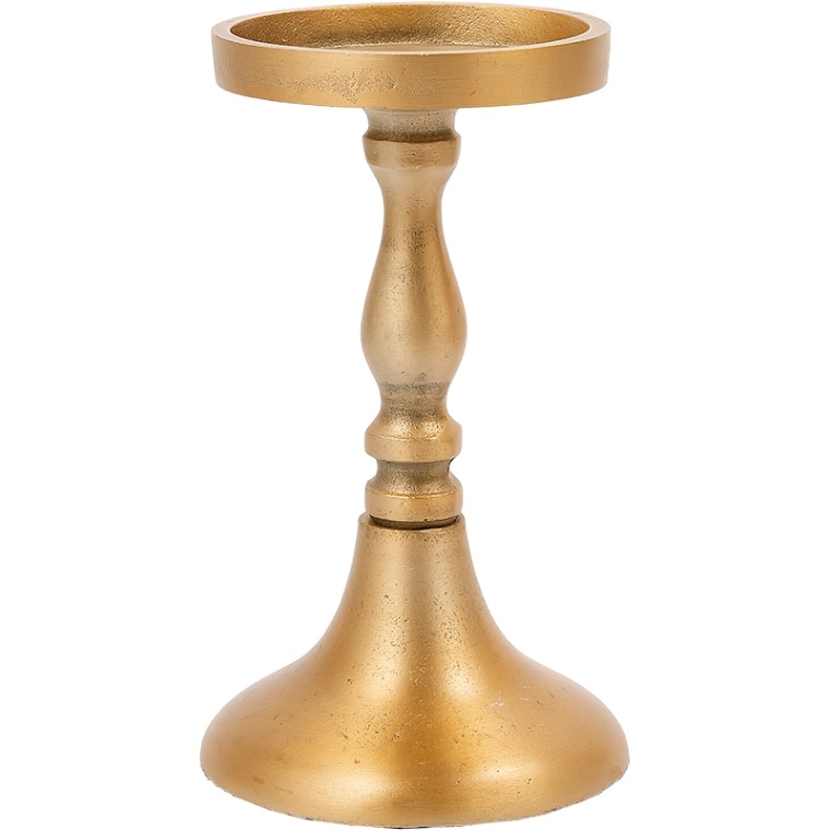 AMピラーキャンドルスタンド マットゴールドH28 | アルミニウム花器