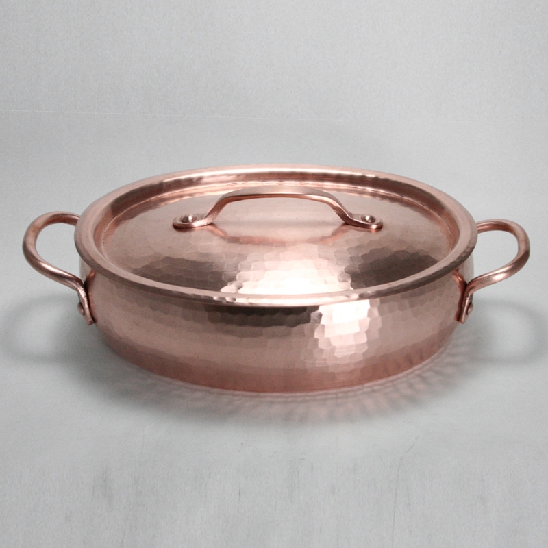 銅 オーバル鍋 浅型 京都の名工 寺地茂 作 鍛金工房 WESTSIDE33【日本