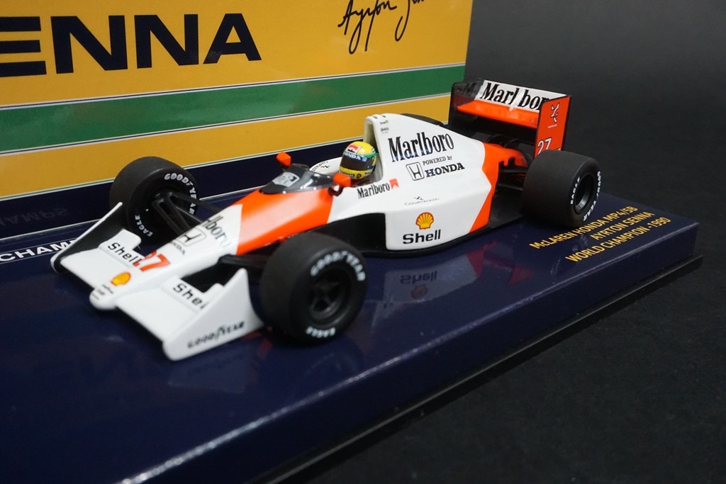 1/43 ミニチャンプス 540904327 マクラーレンホンダ MP4/5B A.セナ