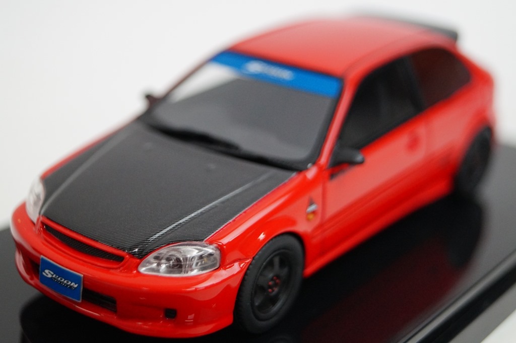 新品16S07-03 onemodel 1/43 ホンダ シビック EK9 Spoon レッド, Boost