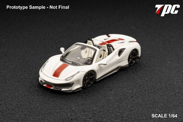新品 TPC 1/64 Novitec 488 Roadster Pearl White/Red Stripe, Boost