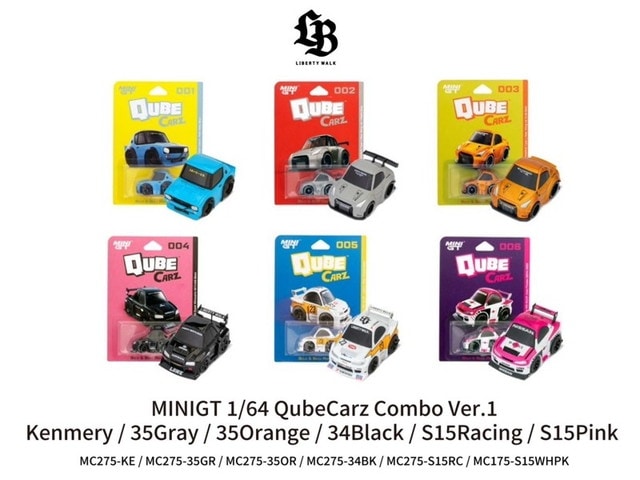 新品 TSM MINI-GT 1/64 Qube Carz Combo Ver.1 ( 6個セット ) ※LBWK