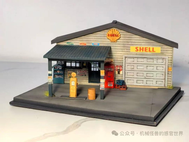 予約 Liberty64 1/64 ジオラマ 倉庫 ガソリンスタンド Miniature Gas