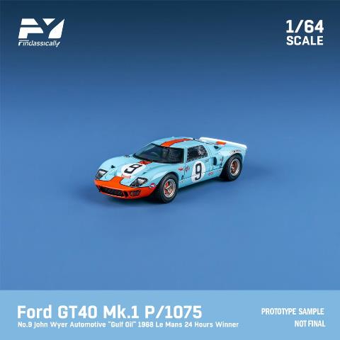 予約 FY64019 Finclassically 1/64 フォード GT40 Mk1 P/1075 1968 Le