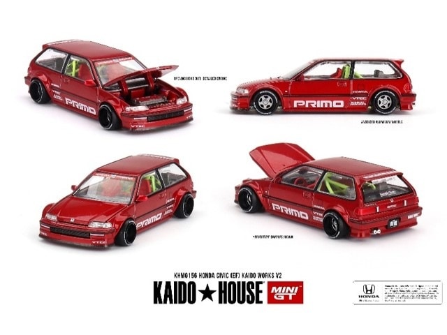 新品 KHMG156 TSM MINI-GT 1/64 ホンダ Honda シビック EF Kaido Works