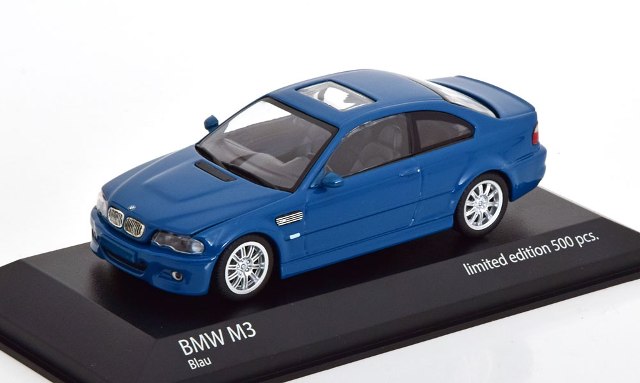 予約 943 020024 ミニチャンプス 1/43 BMW M3 E46 Coupe 2001 blue