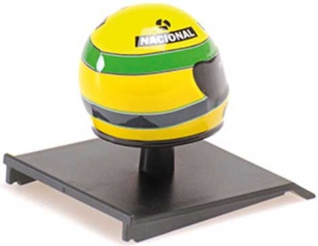 新品 540388712 ミニチャンプス 1/10 ヘルメット アイルトン・セナ