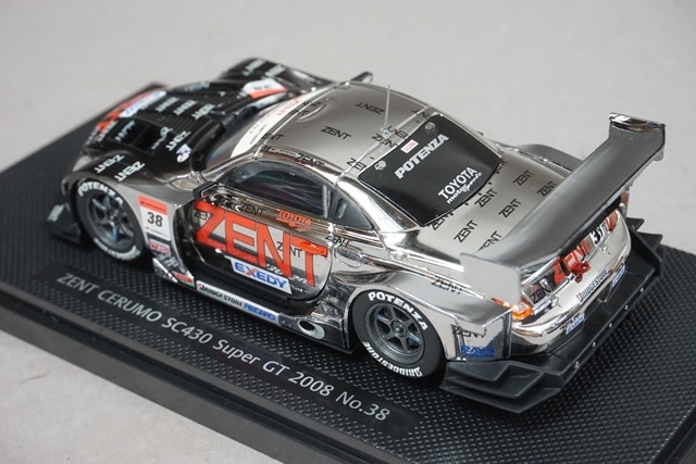 1/43 エブロ 44055 レクサス ゼント セルモ SC430 スーパーGT 2008 #38