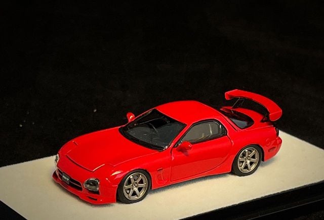 新品 PGM640804-1 PGM 1/64 マツダ MAZDA RX7 フル開閉モデル Red 四角