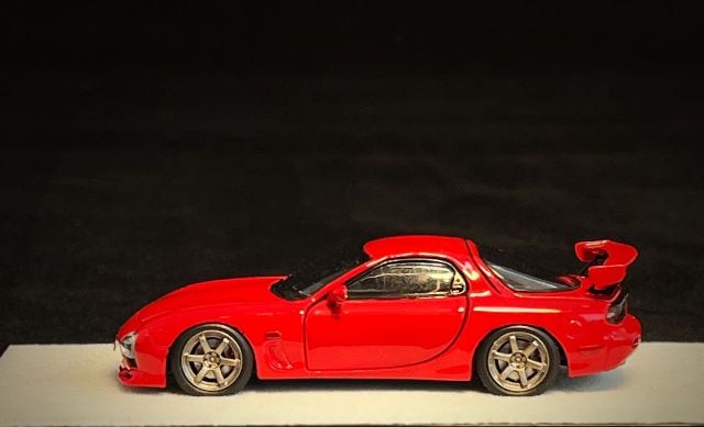 新品 PGM640804-1 PGM 1/64 マツダ MAZDA RX7 フル開閉モデル Red 四角