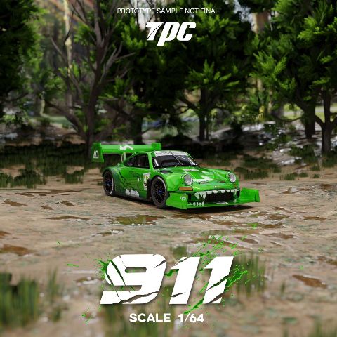 予約 TPC 1/64 ポルシェ Ken Block 1400hp porsche 911 Green, Boost